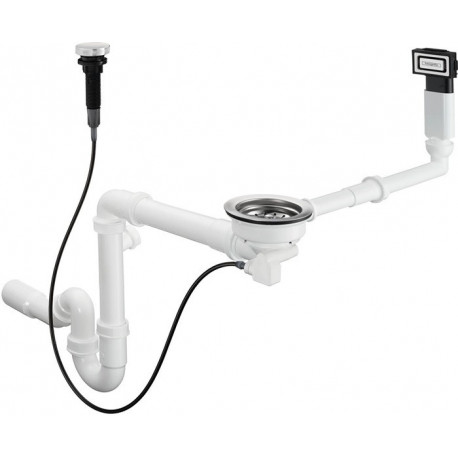 D16-11 Garniture de vidage automatique pour simple cuve granite chroméé