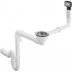D16-10 Garniture de vidage manuelle pour simple cuve granite chroméé