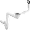 D16-10 Garniture de vidage manuelle pour simple cuve granite chroméé