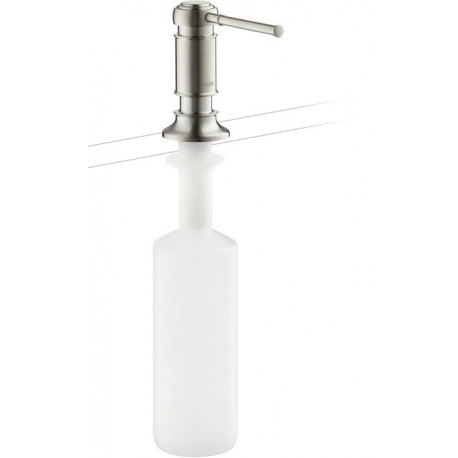 Distributeur de liquide vaisselle aspect acier inox