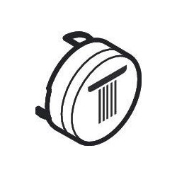 Bouton jet Rain large chromé mat