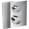 Set finition mitigeur thermostatique encastré,avec RA et inv, coupe diamant chromé 