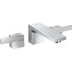 Set finition mél lav mural 3 trou s, bonde écoul libre, coupe diam, bec 190mm chromé 