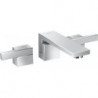 Set finition mél lav mural 3 trou s, bonde écoul libre, coupe diam, bec 190mm chromé 