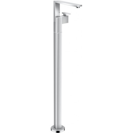 mitigeur de lavabo encastré au sol, coupe diamant, bonde push-open chroméé