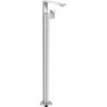 mitigeur de lavabo encastré au sol, coupe diamant, bonde push-open chroméé