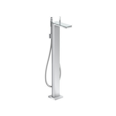 mitigeur bain/douche, set de finition pour montage au sol chromée/miroir