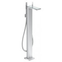 mitigeur bain/douche, set de finition pour montage au sol chromée/miroir