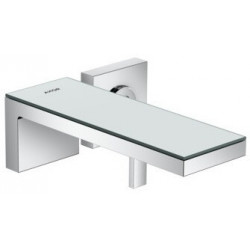 mitigeur lavabo encastré, bonde à écoulement libre chromée/miroir