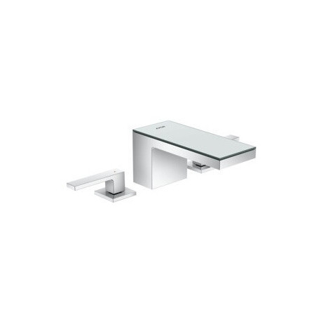 Mélongeur lavabo 70 3 trou s, bonde push-open chromée/miroir