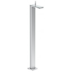 mitigeur de lavabo encastré au sol, bonde push-open chromée/miroir