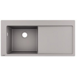 S5110-F450 Evier encastré 450avec égouttoir gris béton