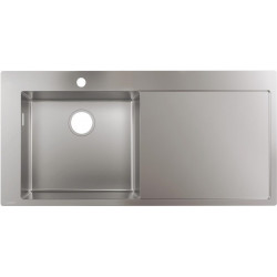 S716-F450 Évier encastré 450avec égouttoiravec troupour robinet acier inox