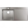 S716-F450 Évier encastré 450avec égouttoiravec troupour robinet acier inox