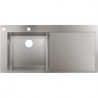 S718-F450 Évier encastré 450avec égouttoiravec 2 trou s pour robinet acier inox