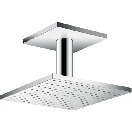 tête de douche 250 x 250 1jetavec raccordement plafond 100 mm chroméé