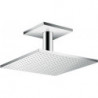 tête de douche 300 x 300 m 2jetavec raccordement plafond 100 mm chroméé