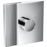 Set finition mitigeur thermostatique encastré haut débit, coupe diamant chroméé