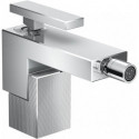mitigeur bidet, bonde push-open, coupe diamant chroméé