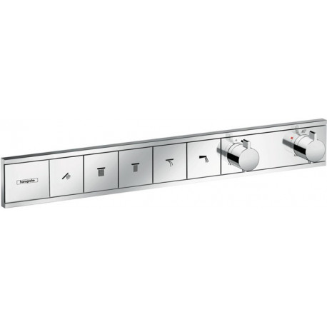 Module thermostatique RainSelect encastréavec 5 fonctions chroméé
