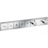 Module thermostatique RainSelect encastréavec 4 fonctions chroméé