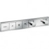 Module thermostatique RainSelect encastréavec 3 fonctions chroméé