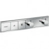 Module thermostatique RainSelect encastréavec 2 fonctions chroméé