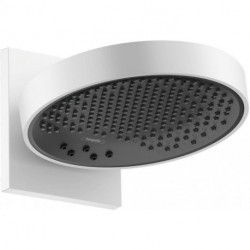 tête de douche 250 3jetavec bras de douche blanc mat