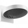 tête de douche 250 3jetavec bras de douche blanc mat