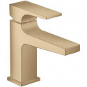 mitigeur de lavabo 100 poignée manette bec court, bonde Push-Open bronze brossé