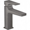 mitigeur de lavabo 110 poignée manette, bonde Push-Open noir chromé brossé