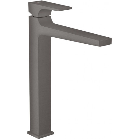 mitigeur de lavabo 260 poignée manette, bonde Push-Open noir chromé brossé