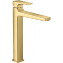 mitigeur de lavabo 260 poignée manette, bonde Push-Open aspect doré poli