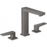 Mélongeur de lavabo 160, 3 trou s, bonde Push-Open noir chromé brossé