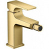 mitigeur bidet poignée manette, bonde Push-Open aspect doré poli