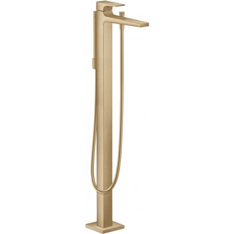 mitigeur bain/douche, set de finition, poignée manette bronze brossé