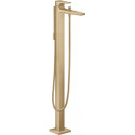 mitigeur bain/douche, set de finition, poignée manette bronze brossé