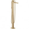 mitigeur bain/douche, set de finition, poignée manette bronze brossé