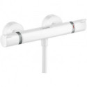 mitigeur Thermostatique douche blanc mat