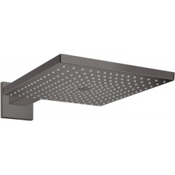 tête de douche 300 Air 1jetavec bras de douche 390 mm noir chromé brossé