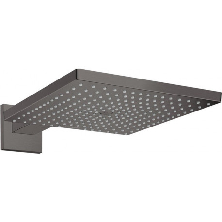 tête de douche 300 Air 1jetavec bras de douche 390 mm noir chromé brossé