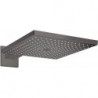 tête de douche 300 Air 1jetavec bras de douche 390 mm noir chromé brossé