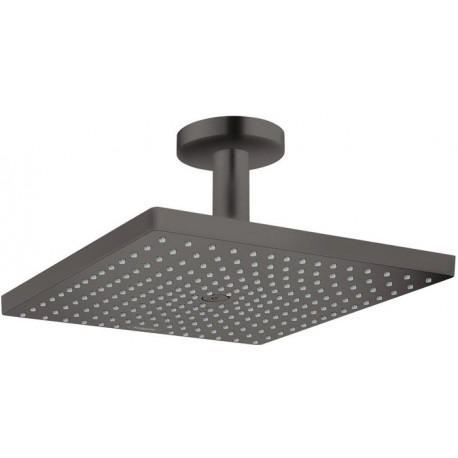 tête de douche 300 Air 1jetavec raccordement plafond 100 mm noir chromé brossé