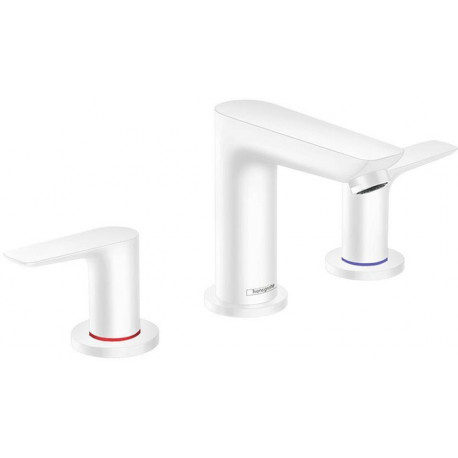 Mélongeur de lavabo 150, 3 trou s,avec tirette et vidage blanc mat
