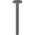 Bras de douche S 300 mm plafond M 1/2noir chromé brossé