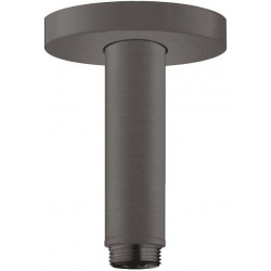 Bras de douche S 100 mm plafond M 1/2noir chromé brossé