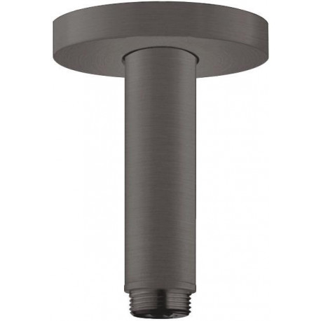 Bras de douche S 100 mm plafond M 1/2noir chromé brossé