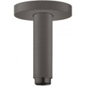 Bras de douche S 100 mm plafond M 1/2noir chromé brossé