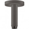 Bras de douche S 100 mm plafond M 1/2noir chromé brossé