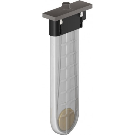 Set finition square pour support douchette bord de baignoire noir chromé brossé